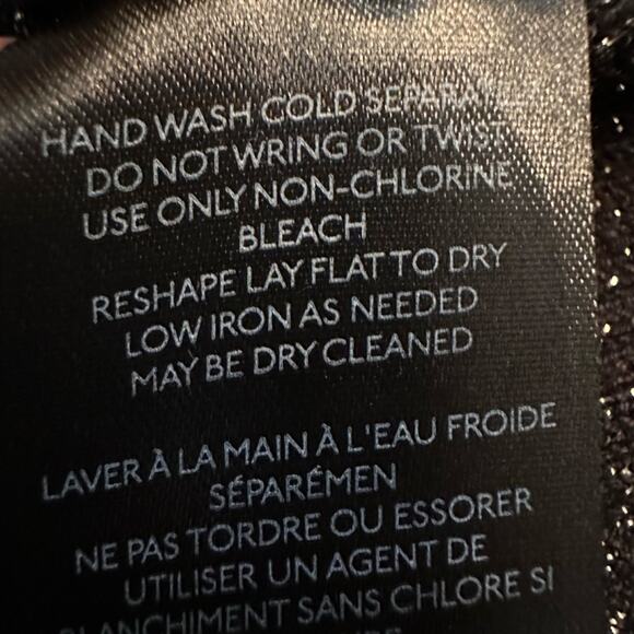 Anthropologie Black Metallic Pullover Sweetheart Sweater Size Medium - Picture 11 of 12